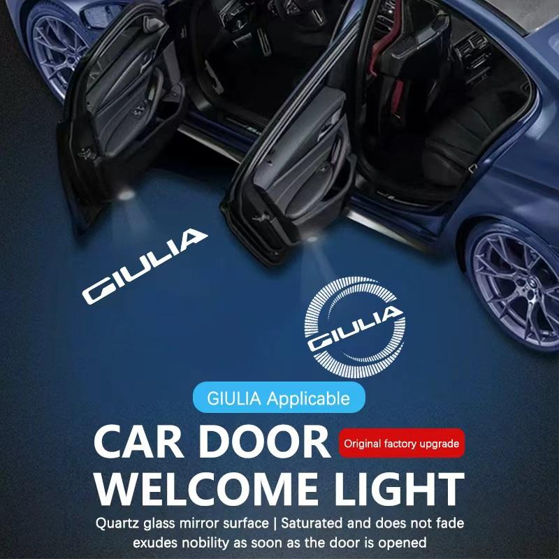 LED Car Door Logo Light Ghost Shadow Welcome Light For Alfa Romeo Giulia 952 159 166 GT Decoration Accessories zl4