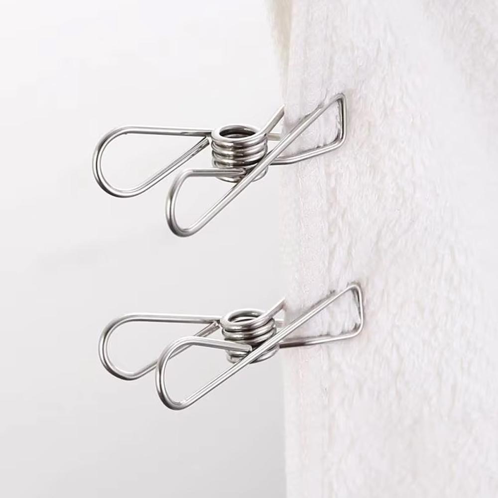 Stainless Steel Clips Clothes Pins Pegs Holders Clothing Clamps Sealing Clip Household Clothespin Hangers Sheet Set