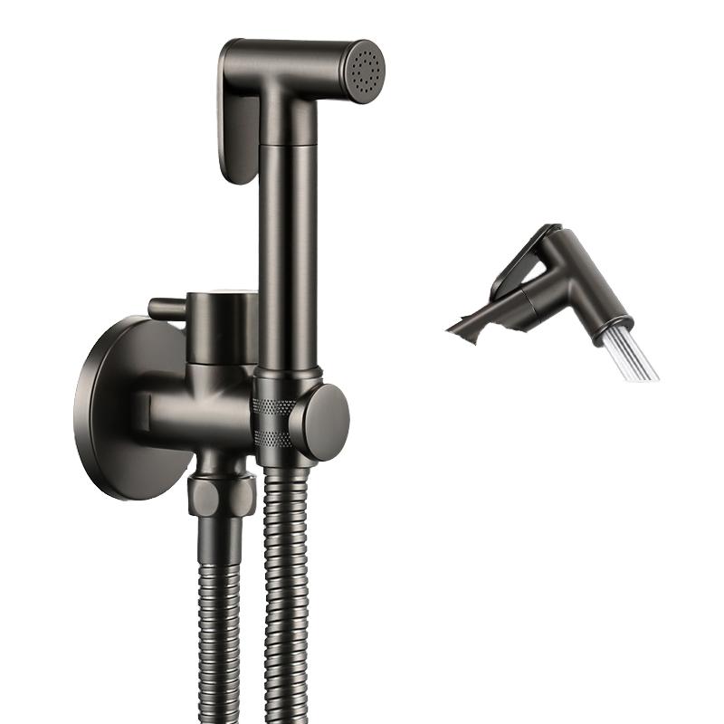 Wall-Mounted Bidet Faucet Sprayer with Vertical Spray Zinc Alloy Gold Black Bathroom Toilet Sprayer