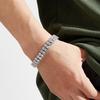 Легкий Роскошный Темпераментный Мужской Браслет Хип-Хоп Металлический Ветер Круглый Бриллиантовый Браслет Рок Панк Стиль Супер Вспышка Двухрядный Цирконий Ювелирные Изделия