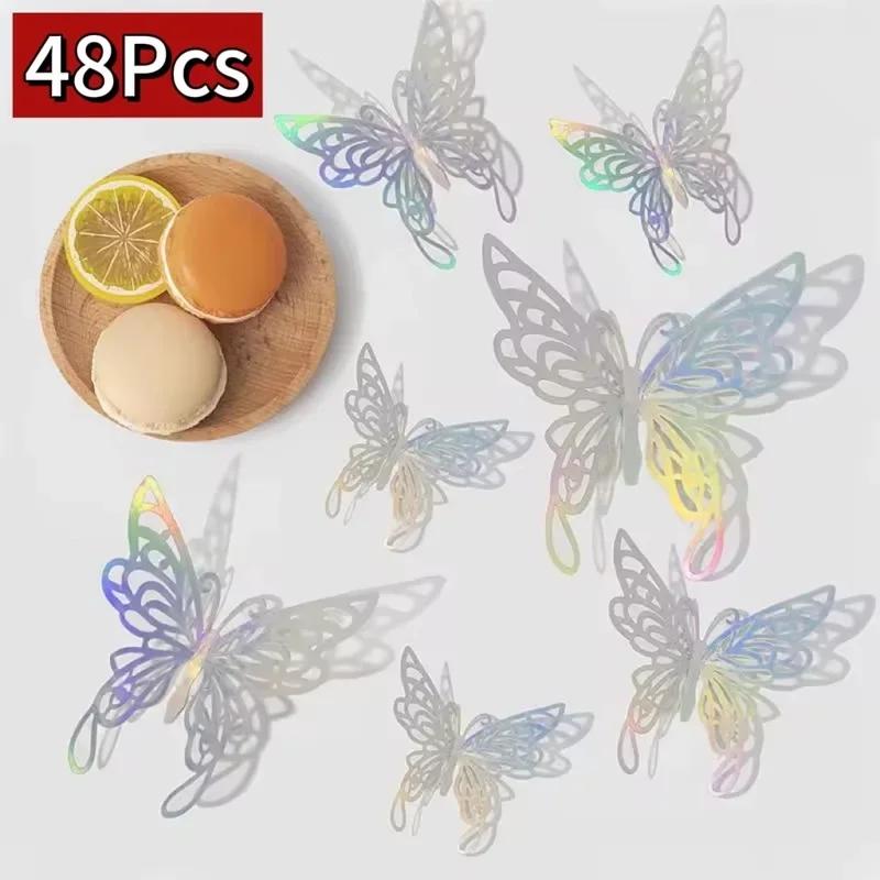12/48 шт. Модные 3D-бабочки Креативные DIY Наклейка на стену Современное искусство для стен Дом Спальня Комната Декоративные бабочки DIY Подарок