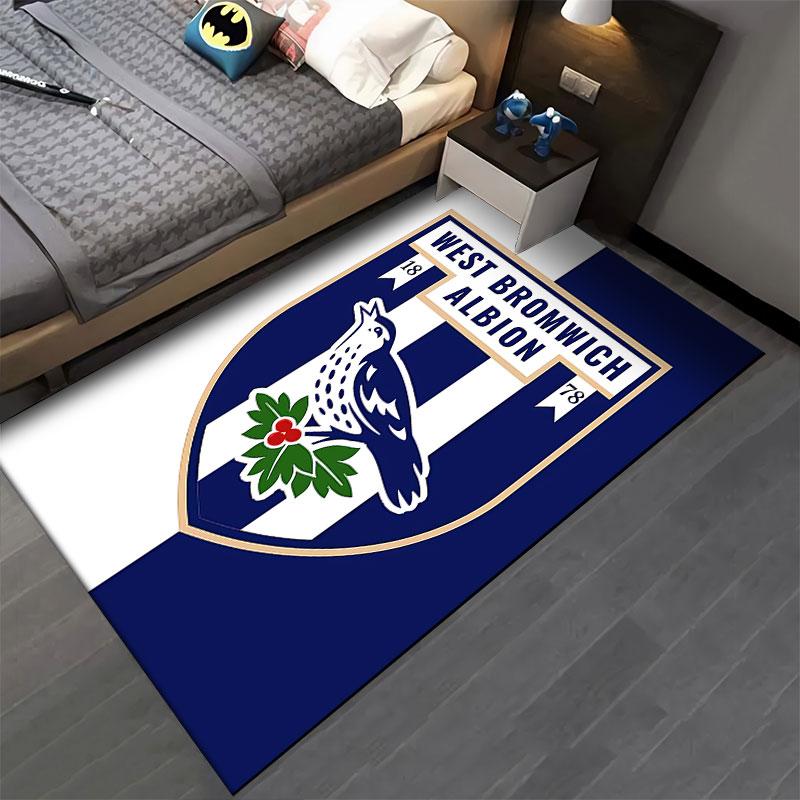 West Bromwich Albion Logo Carpet suitable as a non-slip mat for the living room or bedroom sofa