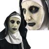 Nun Horror Mask Hood Helmet Valak Halloween Scary Cosplay Costumes Prop Party