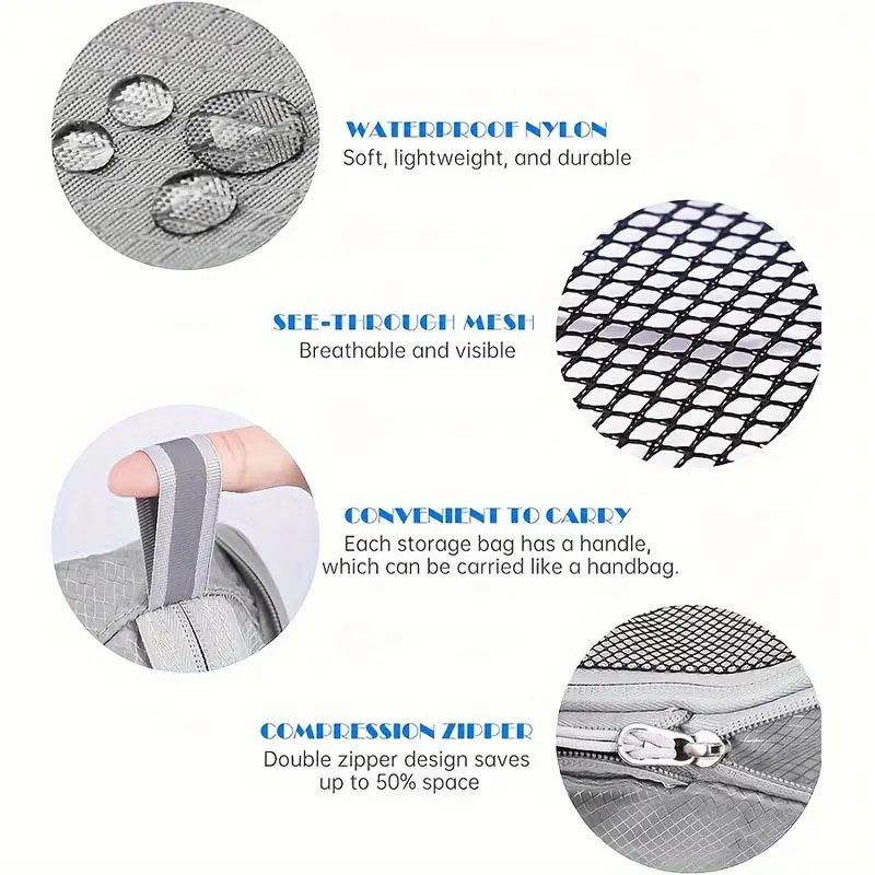 Набор из 5 предметов дорожный органайзер с компрессионной сеткой-ромбом: Чемодан и сумки для хранения одежды