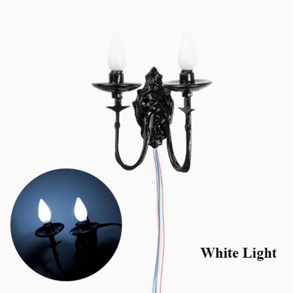 ABS металлический материал кукольный домик настенный светильник 3V песочный стол люстра новая модель белый/теплый свет