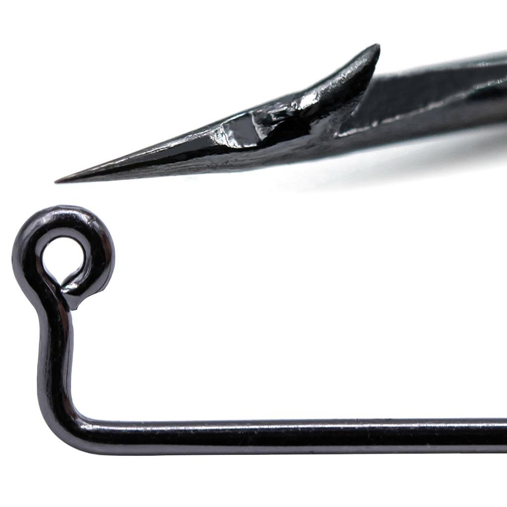 50Pcs 90 Degree Jig Hook Aberdeen Jig Hook Barbarian Hook Long Shank Forged Jig Hook High Carbon Steel Fishing Jig Hook