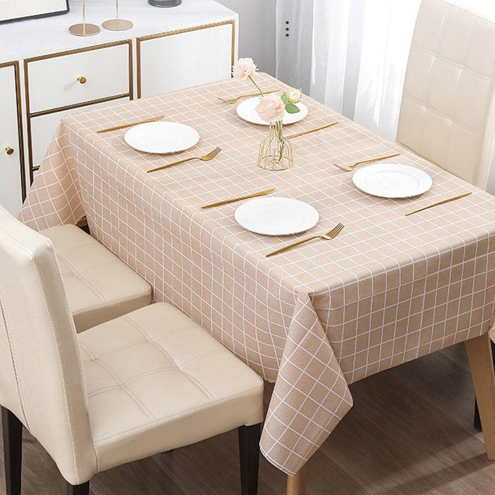 Водонепроницаемая клетчатая скатерть, маслостойкая клетчатая скатерть, мягкая скатерть для обеденного стола