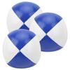 3Pcs PU Leather Juggling Balls Indoor Leisure Portable Performance Practice BallsBlue White