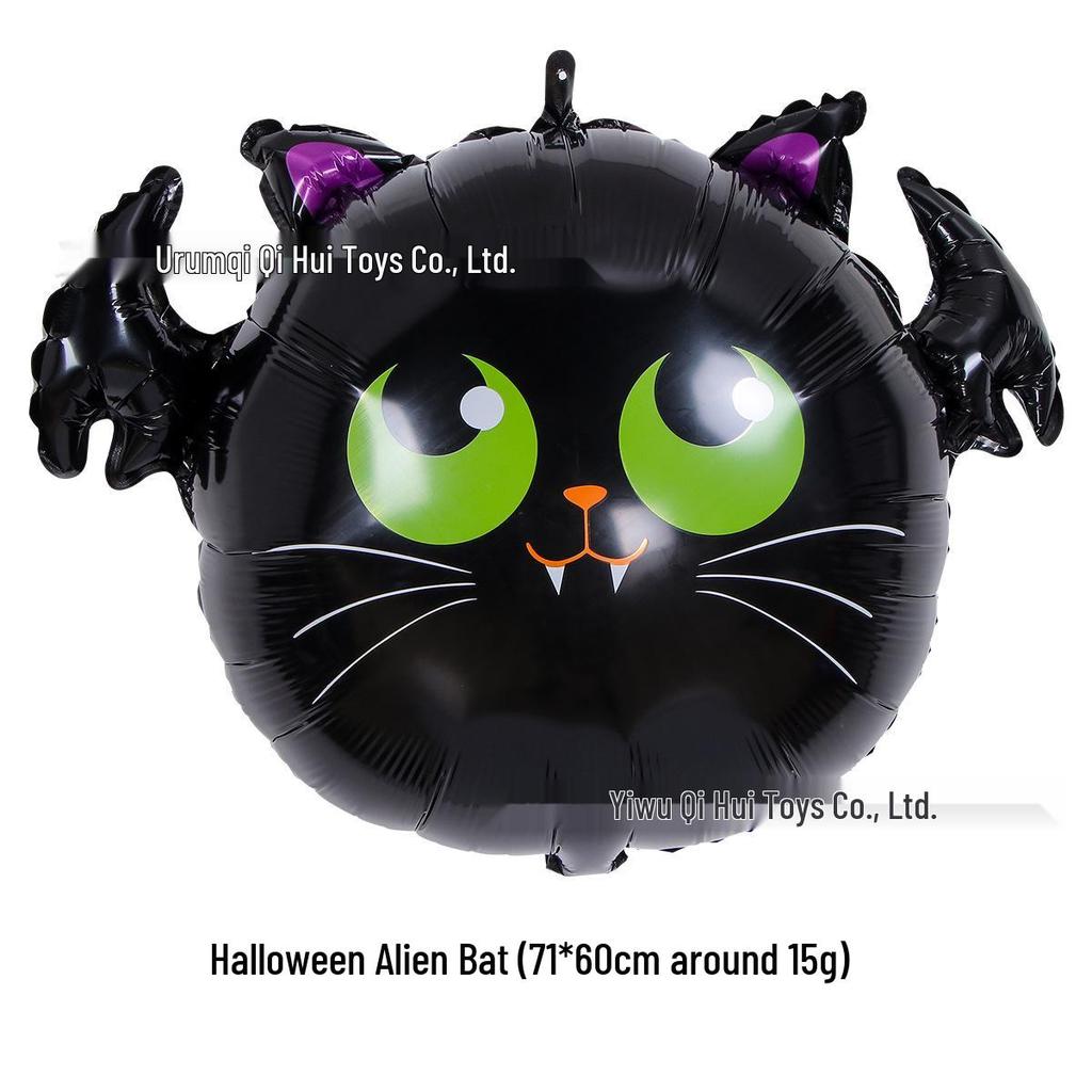 Aluminum Foil Balloons: Halloween Decorations with Ghosts, Skeletons, Pumpkins, and Bats