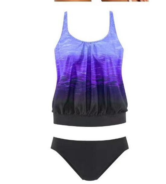 2023 Модное европейское и американское сексуальное танкини больших размеров с принтом