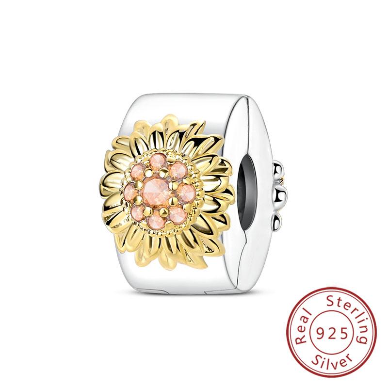 Оригинальные Шармы Бусины Медь Золотой Бант Леопард Кошка Собака Подсолнух Бусины Подходят для Подвески Браслет Женские Ювелирные Изделия Подарок