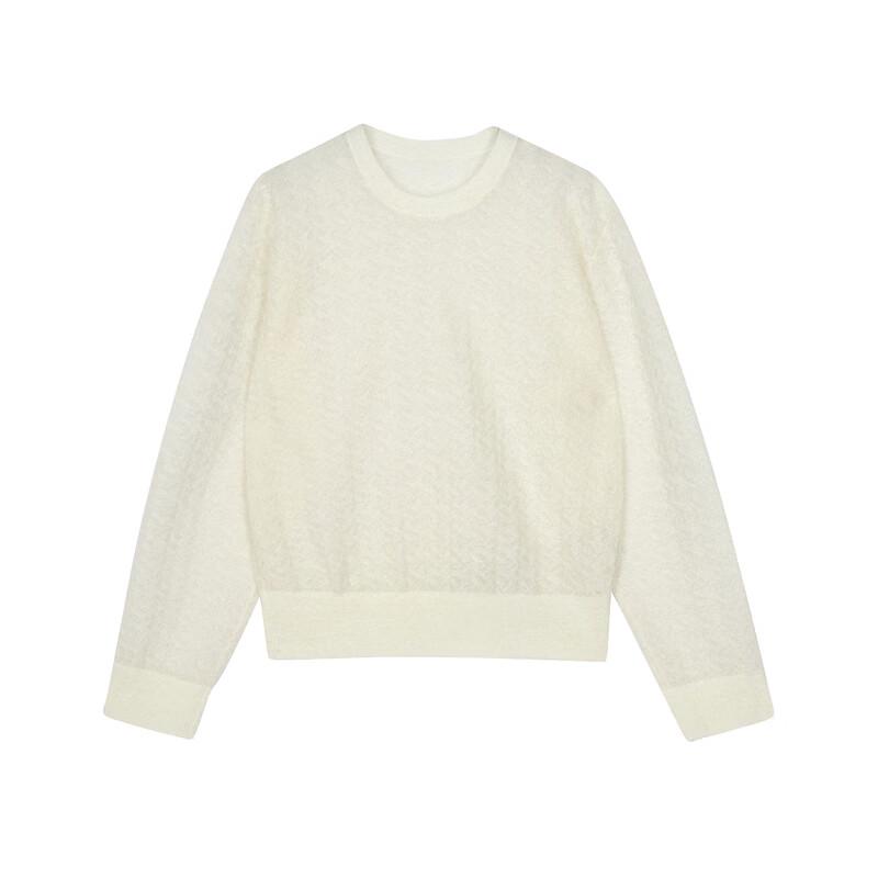 LESS 2024 Autumn Round Neck Pullover Sweater
