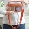 Waterproof PVC Crossbody Bag Adjustable Shoulder Strap Clear Messenger Bag  Unisex