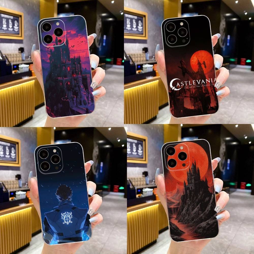 C- Castlevania Чехол для телефона для iPhone 16,15,14,13,12,11 Plus,Pro,Max,XR,XS,X,7,8 Plus,SE,Mini Прозрачный Мягкий Чехол