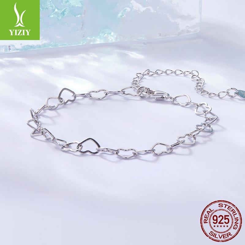 Простой плетеный браслет из стерлингового серебра S925, унисекс, модный