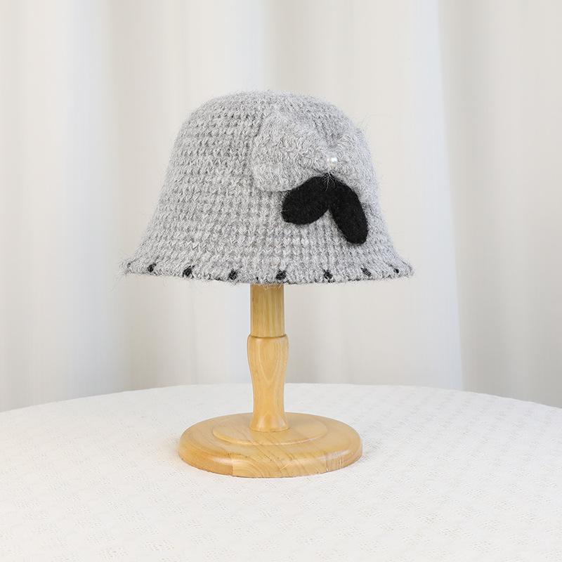 Осень и зима теплая панама маленькое лицо мода защита ушей шляпа-ведро универсальная вязаная шерстяная шапка женская
