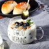 Креативная чашка из прозрачного стекла с ручкой для кофе, чая, напитков, десерта, завтрака, молока, подарок для пары, посуда для питья