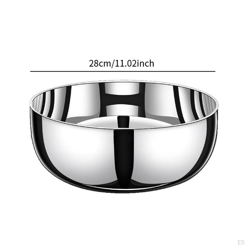 Глубокая миска из нержавеющей стали, для салата, фруктов и овощей, с антипригарным покрытием для яиц