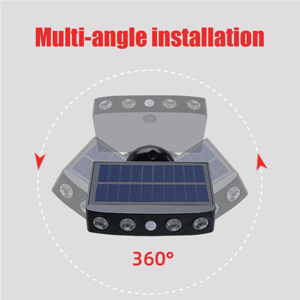 Мощные солнечные светодиодные фонари безопасности для наружного декора, датчик движения, 3 режима, уличный водонепроницаемый светильник, настенный ночной рабочий светильник для сада