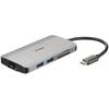 DLINK - Док-станция USB type-c d-link dub-m810/ 3xusb/ 1xusb type-c/ 1xthunderbolt/ 1xhdmi/ 1xrj45/ 1xcard Reader/серый