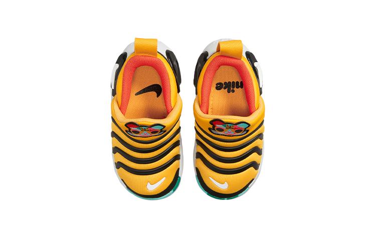 Nike Dynamo GO FlyEase SE Гусеница Нескользящие Низкие Спортивные Повседневные Кроссовки Желтые Для Младенцев И Малышей DR0271-700
