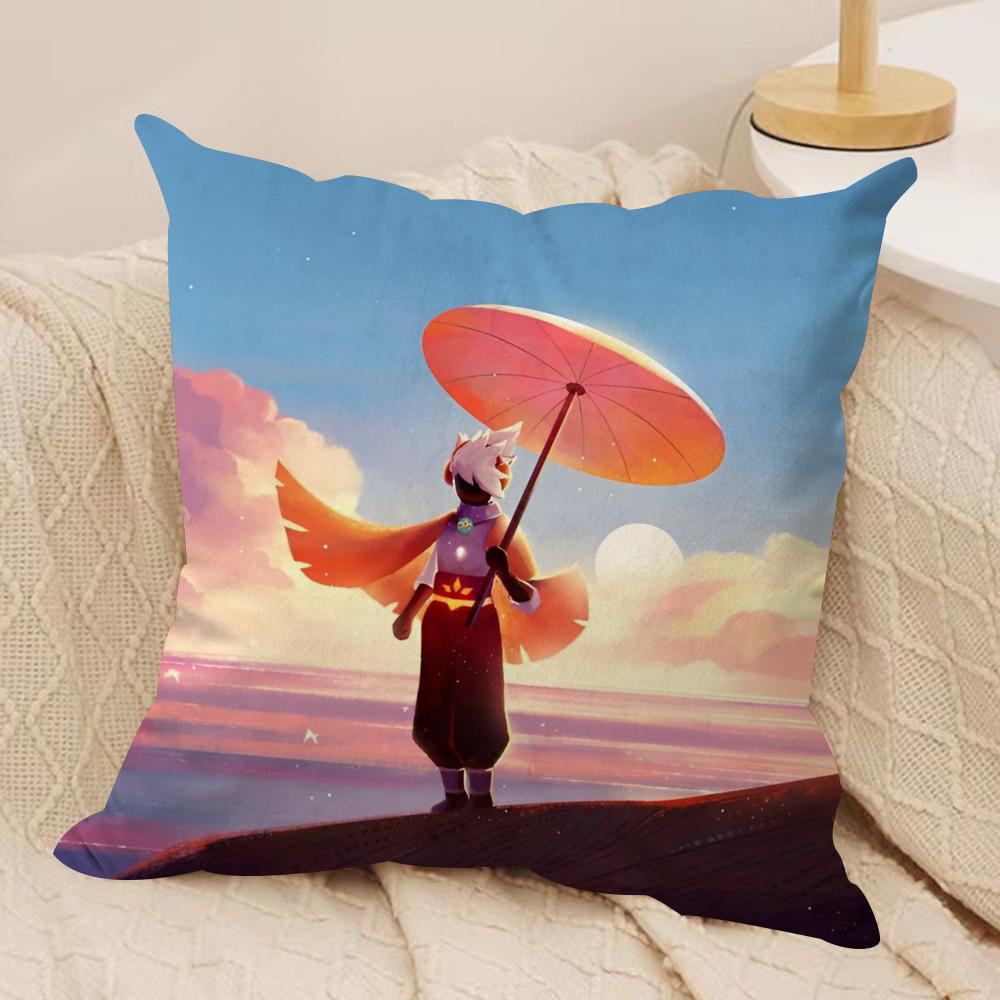Games Sky ChilDRen of the Light Cushion Cover Pillowcase Ultra Soft Skin Friendly Fabric Cloud Like Comfort Concealed Zipper