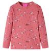 Pyjamas enfants manches longues rose ancien 5 dimensions disponibles