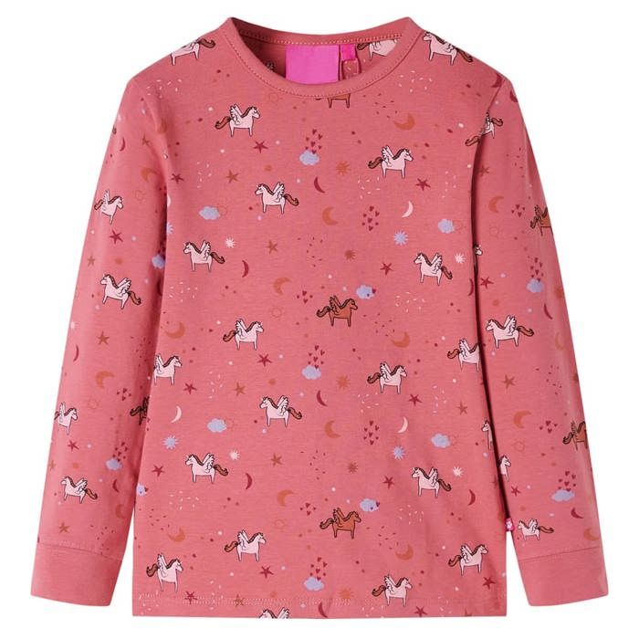 Pyjamas enfants manches longues rose ancien 5 dimensions disponibles