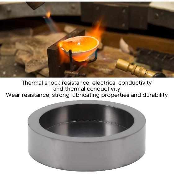 Casting Ingot, Round Shape Refining Gold Silver Graphite Ingot Casting Ingot Crucible for Melting Casting Refining Scrap Gold Silver Jewelry Metal