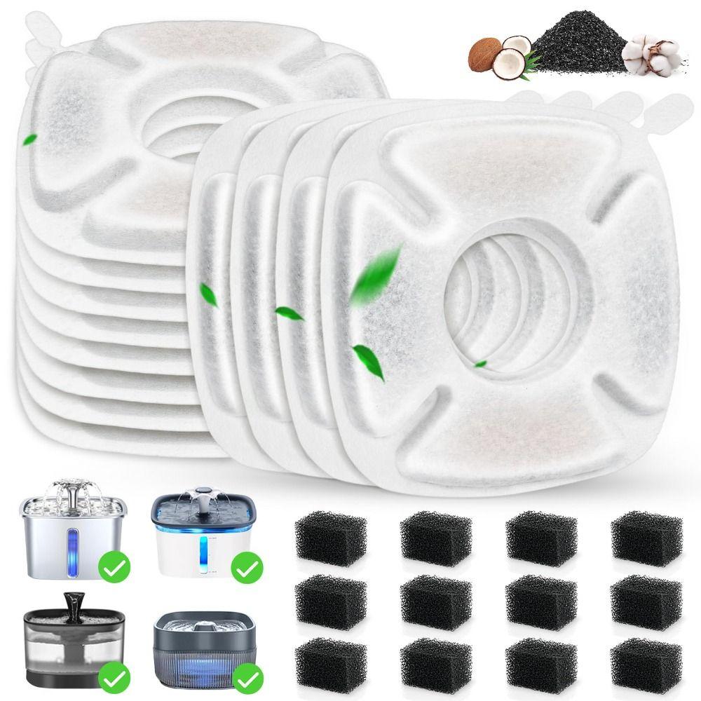 24 шт. Нетоксичные фильтры для воды для домашних животных Прочный фильтр для кошачьего фонтана Уход за домашними животными