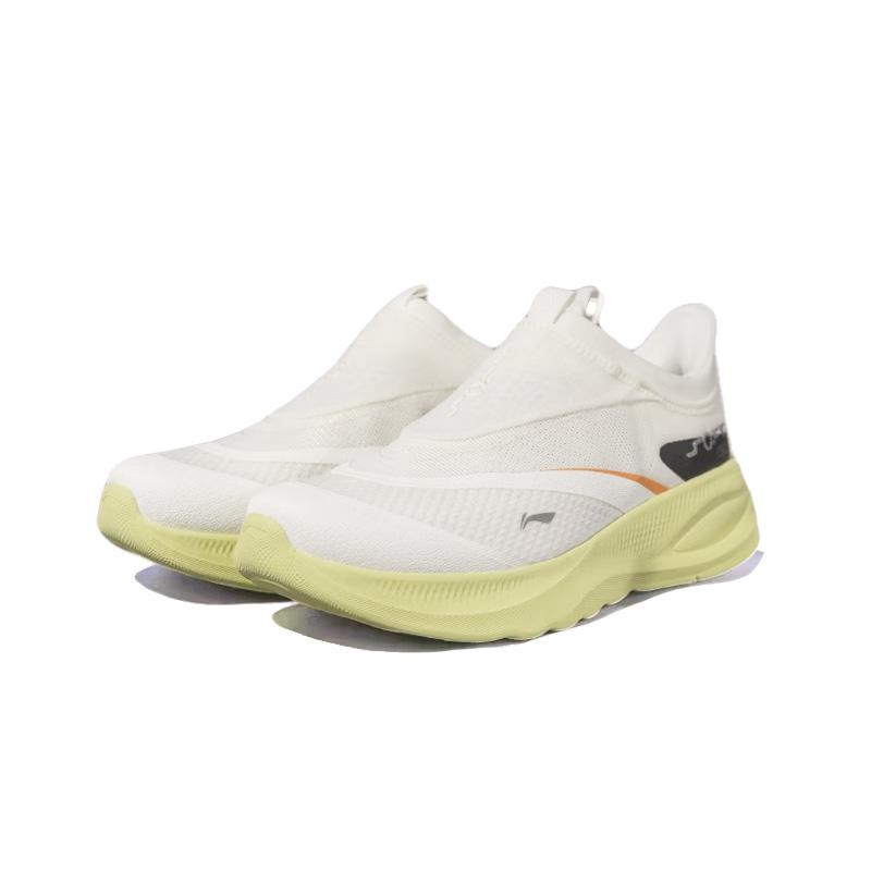 Li Ning SOFT GO 2 Амортизация Скользкая Устойчивость к истиранию Дышащие Низкие Повседневная Обувь Мужская Белый Зеленый AGLV005-65