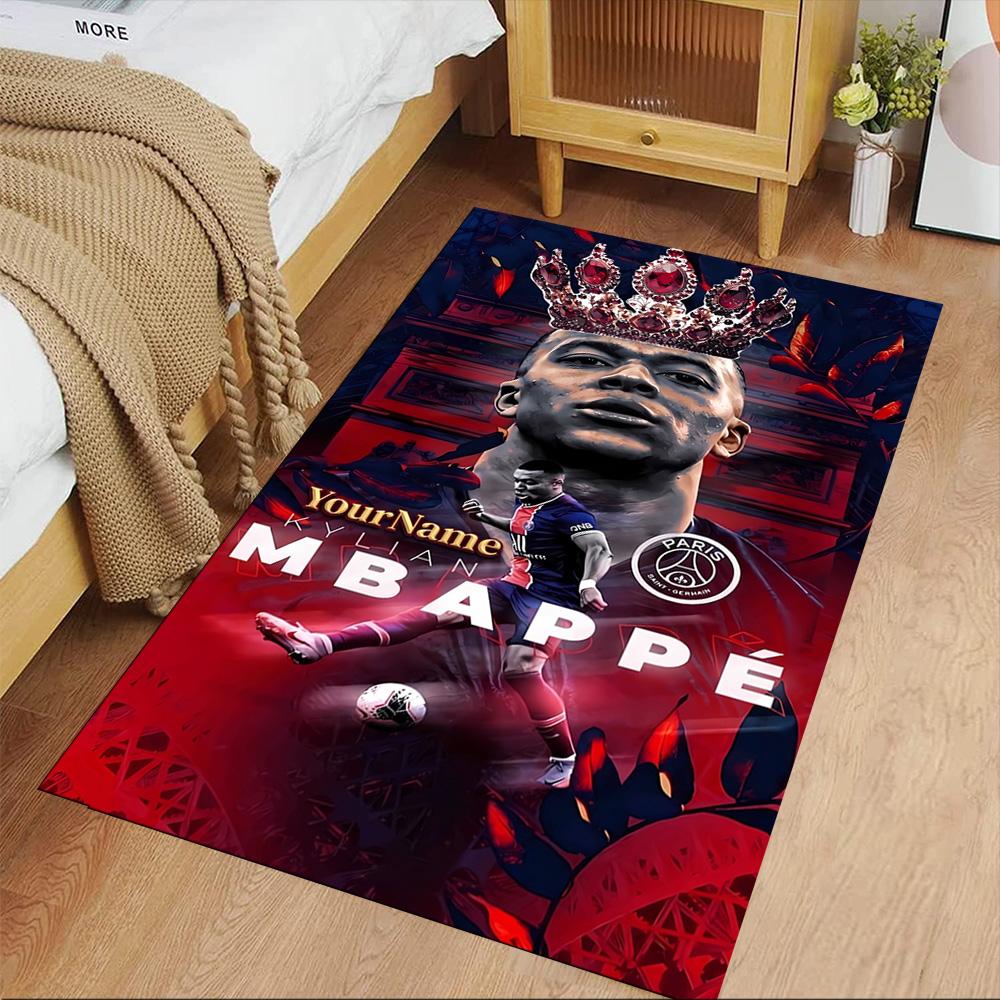Mbappe Customize Text Area Rug Perfect for Bedrooms Foyer Outdoor Decorate room Anti-slip Rug Office home decor Spiritual Gift