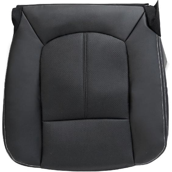 GXARTS Driver Side Bottom Replacement Leather Seat Cover Black #5B or 6B Compatible with Ford F250 F350 F450 F550 2011 2012 2013 2014 2015 2016