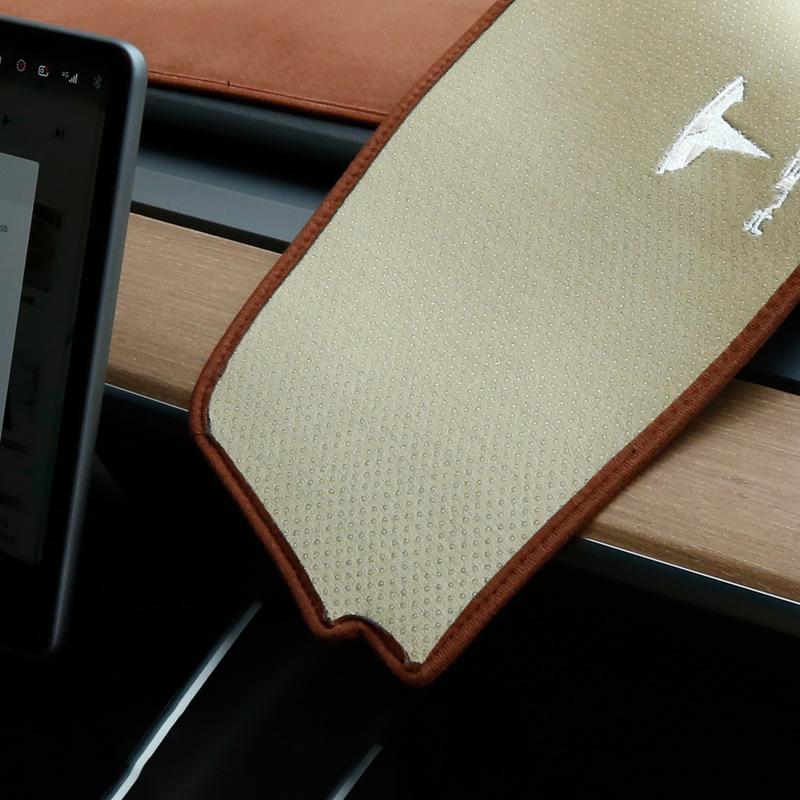 Коврик на приборной панели автомобиля Tesla Model 3/Y подходит для модели 3 2017-2021, светозащитный коврик для центральной консоли, солнцезащитный изоляционный коврик