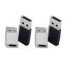 4Pcs USB Type C Female To USB A Male Adapter Aluminium Alloy Portable USB A Male Converter