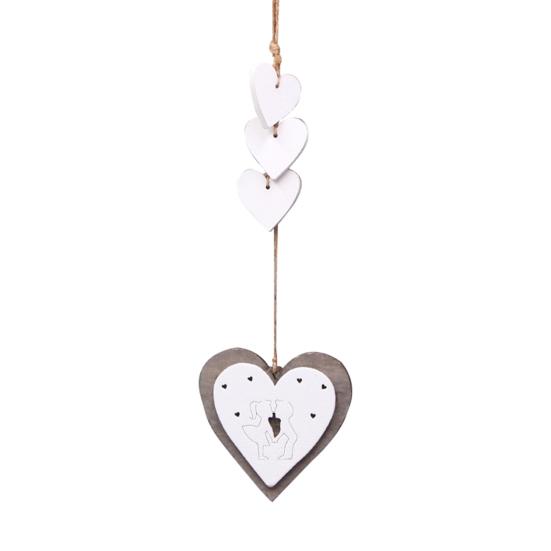 Heart Shape DIY Embellishments Wedding Hanging Pendant Wood Wall Pendant Home Decor