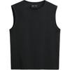 Однотонная футболка без рукавов с круглым вырезом, мужская, черная 7545348-800