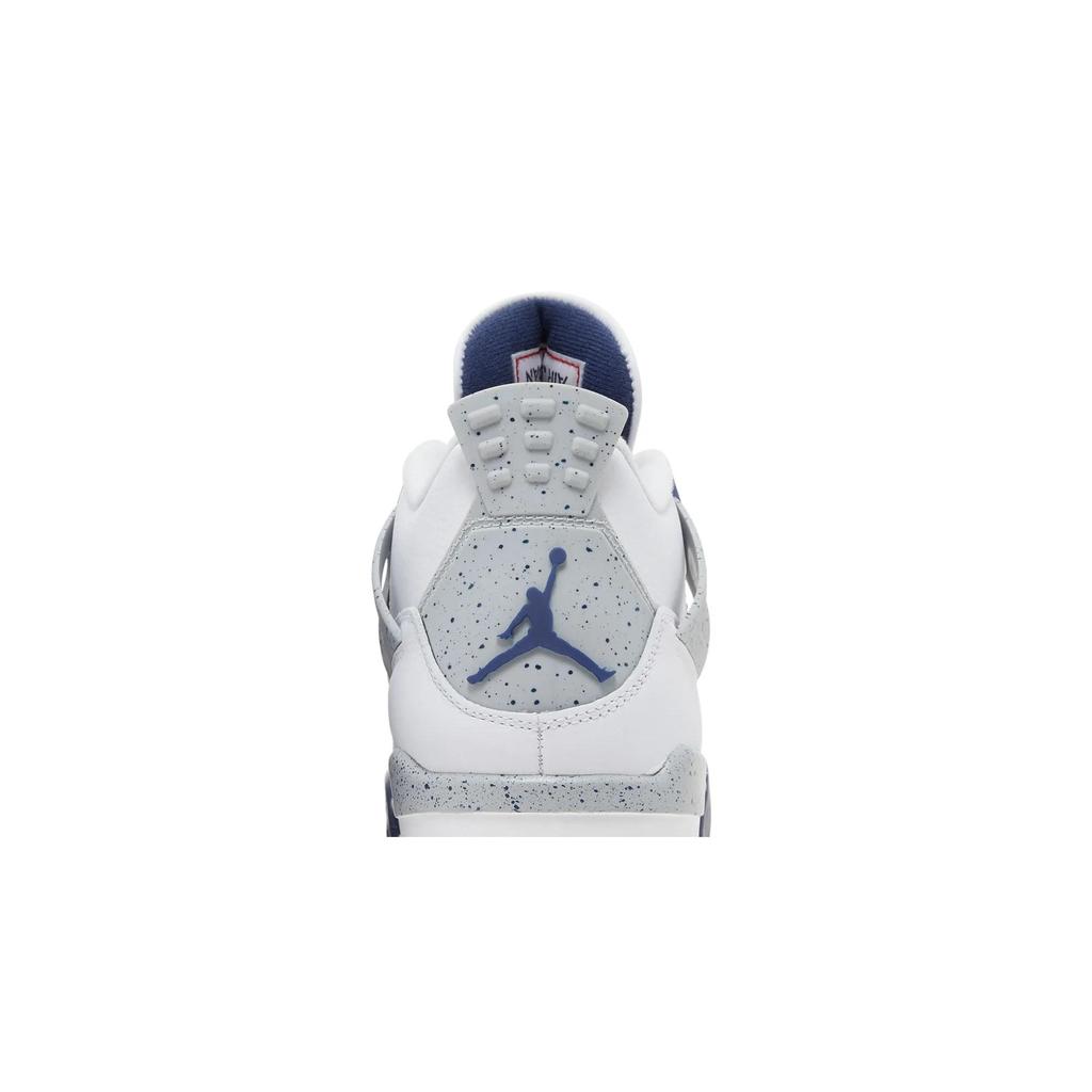 Air Jordan 4 Retro 'Midnight Navy' (Unisex) White / Midnight Navy / Light Smoke Grey / Fire Red Vintage Basketball Shoes DH6927 140