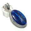 Лазурит Камень Ручная Работа Серебро 925 Пробы Ювелирное Изделие Кулон 2.17" Q9o69
