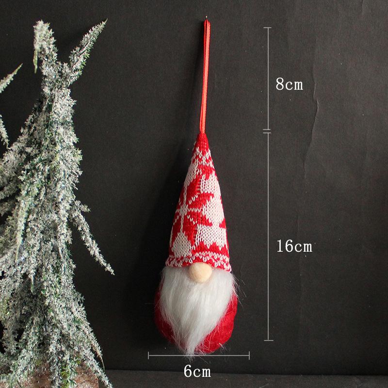 Рождественские украшения, вязаная шерстяная кукла «Лесной человек», маленькая подвеска, безликая кукла, украшение на рождественскую елку, подвеска