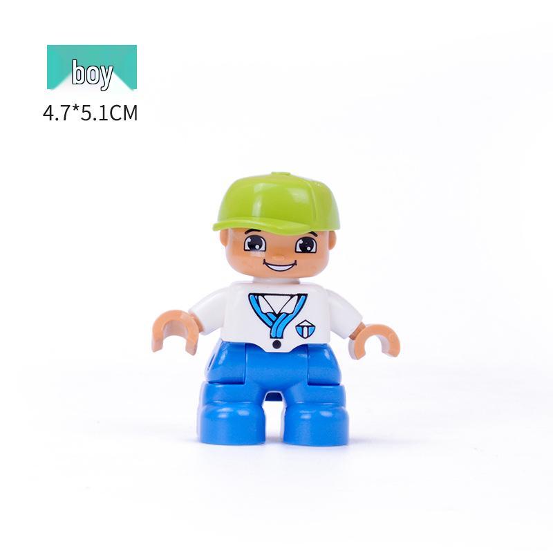 Совместимо с LEGO Duplo: Крупные блоки, Аксессуары, Фигурки, Минифигурки, Куклы, Персонажи и Профессиональные роли (например, Полиция)
