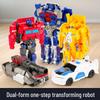 One-Step Transforming Toy Car & Robot Action Figure – Optimus Prime & Bumblebee Educational Gift for Kids