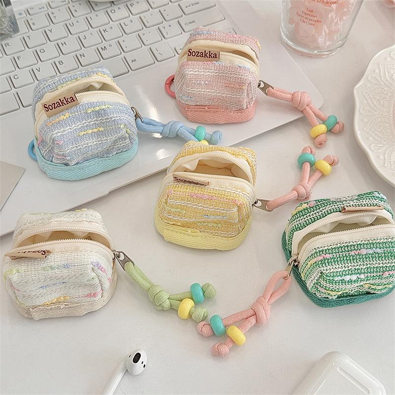 Милый и портативный кошелек для монет, защитный чехол для беспроводных Bluetooth-наушников, кошелек