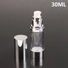 15/30/50Ml Uv Silver Lotion Bottle Empty Vacuum Pump Bottles Portable Facial Cream Foundation Airless Bottle Cosmetics Spray