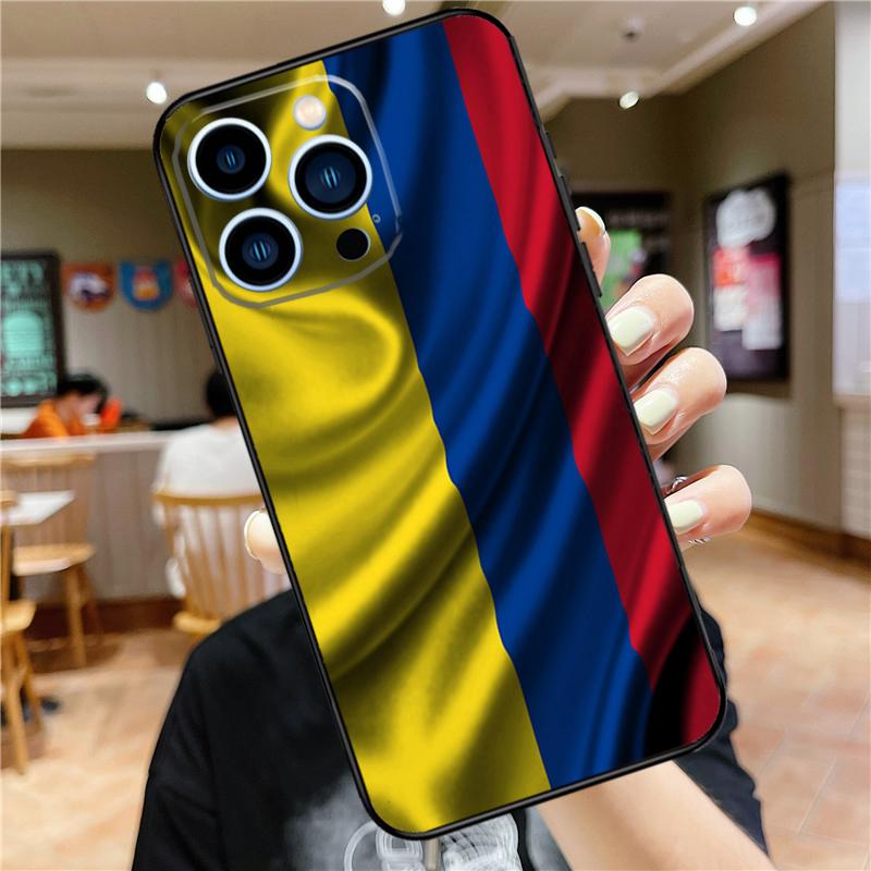 Colombia Flag Case For iPhone 17 16 14 13 12 11 15 Pro Max Mini Plus 16e 17 Air Bumper Cover Accessories