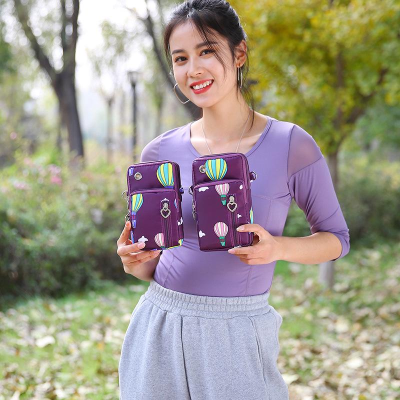 Новая сумка для мобильного телефона, женская сумка-мессенджер, трехслойная нейлоновая сумка с застежкой-молнией, вертикальная модель, сумка для мелочи, сумка на руку.