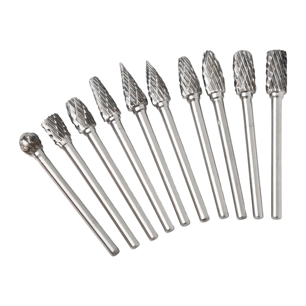 DIY Friendly 10 Piece Carbide Steel Grinding Heads for Precision Work