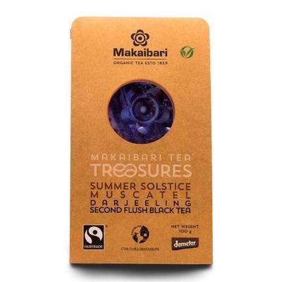 Makaibari Tea Treasures Летнее Солнцестояние Мускатель | Органический Дарджилинг Второй Сбор Цельнолистовой Черный Чай | 100 Граммов|Рассыпной