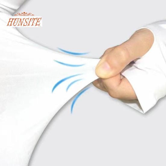 1 пара унисекс ледяных шелковых велосипедных рукавов с отверстием для большого пальца, сплошной цвет, защита от солнца, чехол для рук, бег, вождение, баскетбол, спортивные рукава