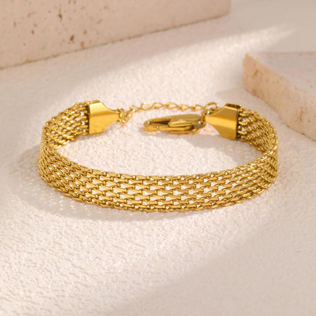 Minimalist Mesh Strap Bracelet for Women,Stainless Steel Chain Bracelets,Classic Charm Jewelry Gifts